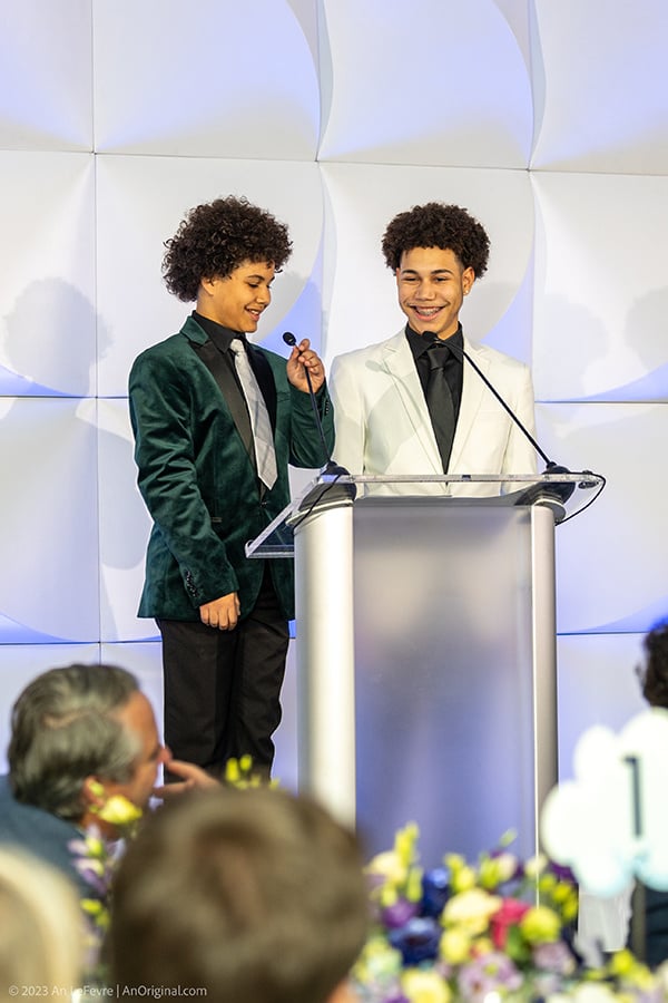 Scholars (and brothers) Jowell and Wellbi speak at the 2023 Gala